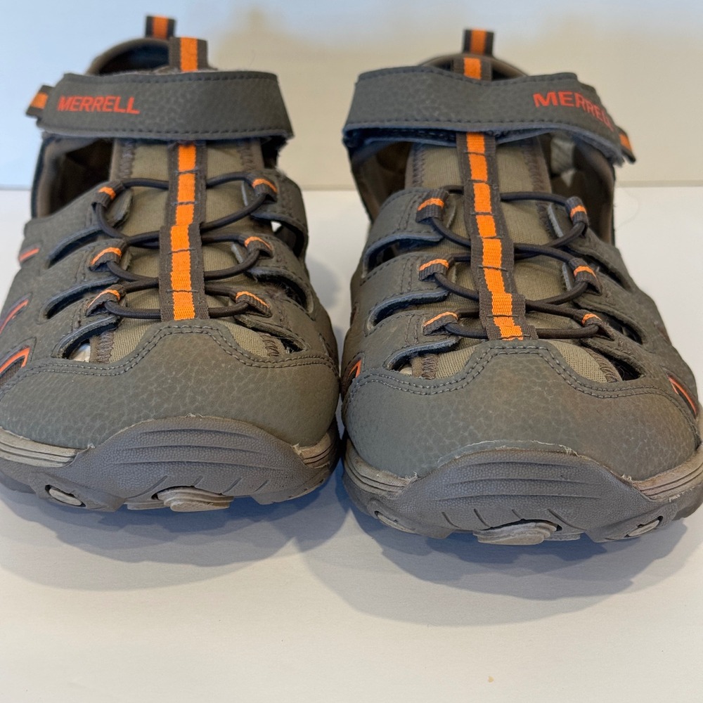 Merrell Water Sandals Hiking Outdoor Sport Shoes Men's Size 7M Gray Orange - Picture 4 of 10